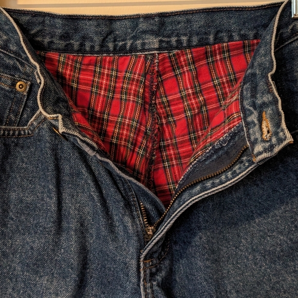 L.L.BEAN, DOUBLE l, RELAXED FIT, SIZE 6P, denim shell, cotton lined, high waist. - Picture 4 of 12